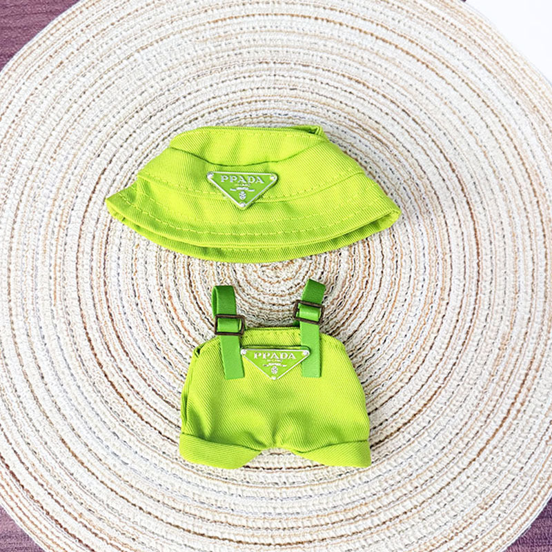 [Clothes only] First and second generation Labubu clothes pendant Labubu sitting baby clothes triangle overalls set tide