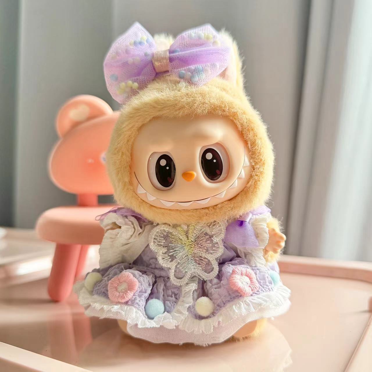 [Clothes only] 1st/2nd generation blind box Labubu clothes keychain Labubu sitting party series baby clothes cute