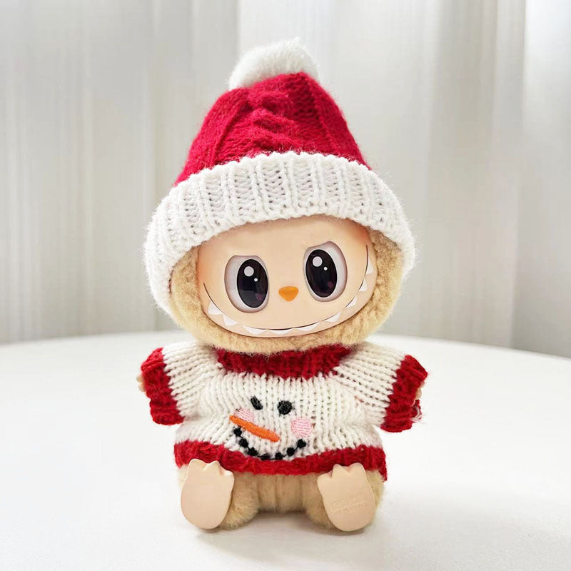 [Clothes only] First and second generation keychain Labubu clothes pendant Labubu cloth for the New Year Christmas set collection