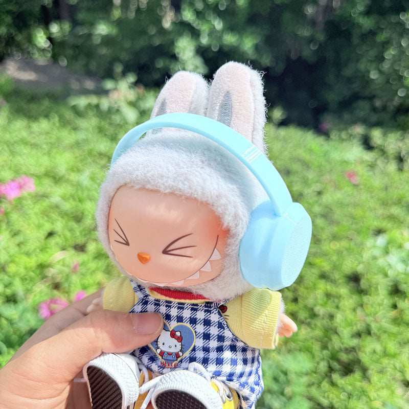 [Clothes only] One, two and three generations of Labubu clothes pendant Labubu cloth for sitting baby clothes happy pizza set