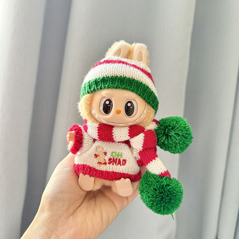 [Clothes only] First and second generation keychain Labubu clothes pendant Labubu cloth for the New Year Christmas set collection