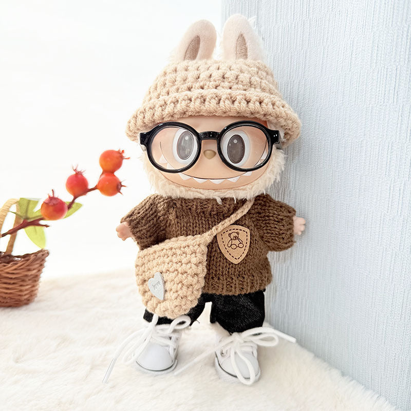 [Clothes only] First and second generation keychain Labubu clothes pendant Labubu handmade sweater Japanese three-piece set cute