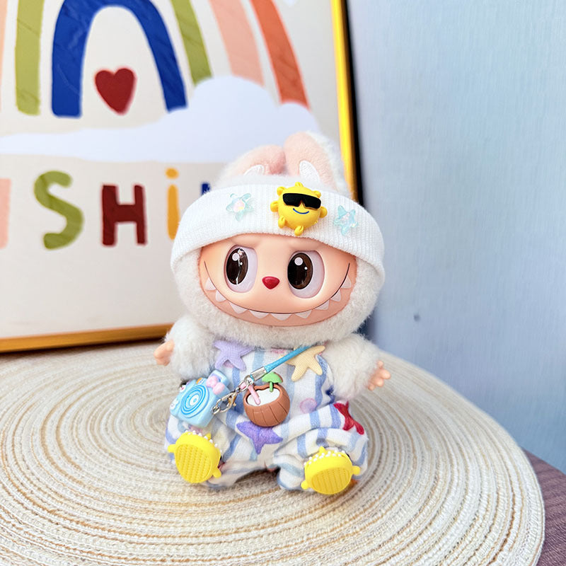 [Clothes only] One, two and three generations Labubu clothes pendant Labubu sitting baby clothes starfish beach clothes suit cute