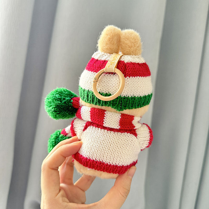 [Clothes only] First and second generation keychain Labubu clothes pendant Labubu gingerbread man sweater three-piece set cute