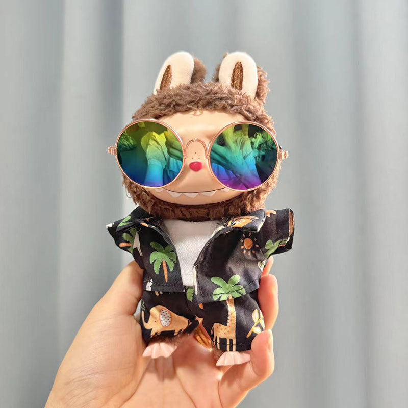 Clothes only] Baby clothes 17cm pendant blind box Labubu clothes Labubu doll for coconut tree beach set