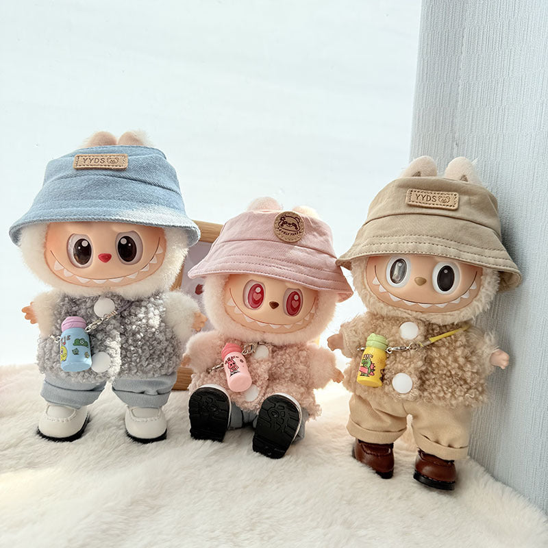 [Clothes only] First and second generation Labubu clothes pendant Labubu baby clothes, buttons, rings, vest suits, hats are cute.