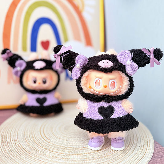 [Clothes only] One, two and three generations Labubu clothes pendant Labubu sitting baby clothes plush Kulomie suit