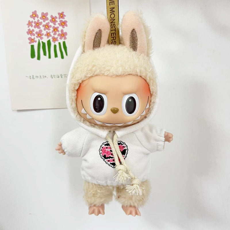 [Clothes only] 15cm pendant Labubu cloth for the New Year's set labubu keychain doll clothes cute