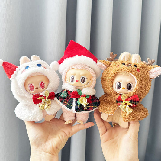 [Clothes only] First and second generation keychain Labubu clothes pendant Labubu Christmas snowman elk shawl cute
