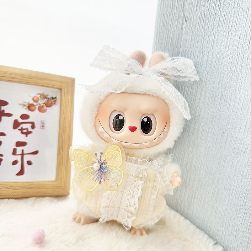 Clothes only] blind box Labubu clothes pendant Labubu baby clothes chess adventure queen baby clothes skirt cute