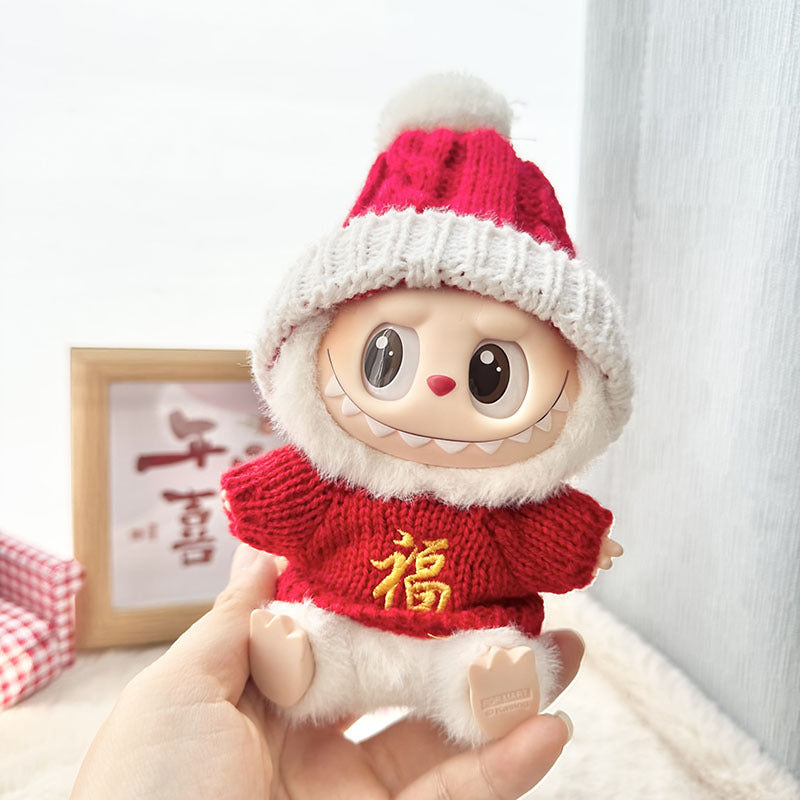 [Clothes only] First and second generation keychain Labubu clothes pendant Labubu New Year's Eve Lion and New Year's baby clothes