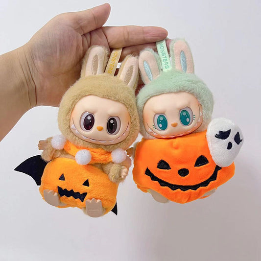 [Clothes only] First and second generation keychain Labubu clothes pendant Labubu Halloween bat pumpkin set cute