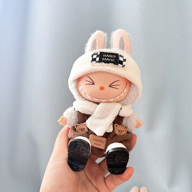 [Clothes only] First/second generation Labubu clothes pendant Labubu sitting party baby clothes bear plaid style clothes