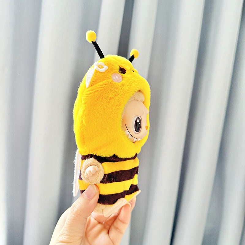 [Clothes only] First and second generation keychain Labubu clothes pendant Labubu baby clothes yellow bee onesie cute