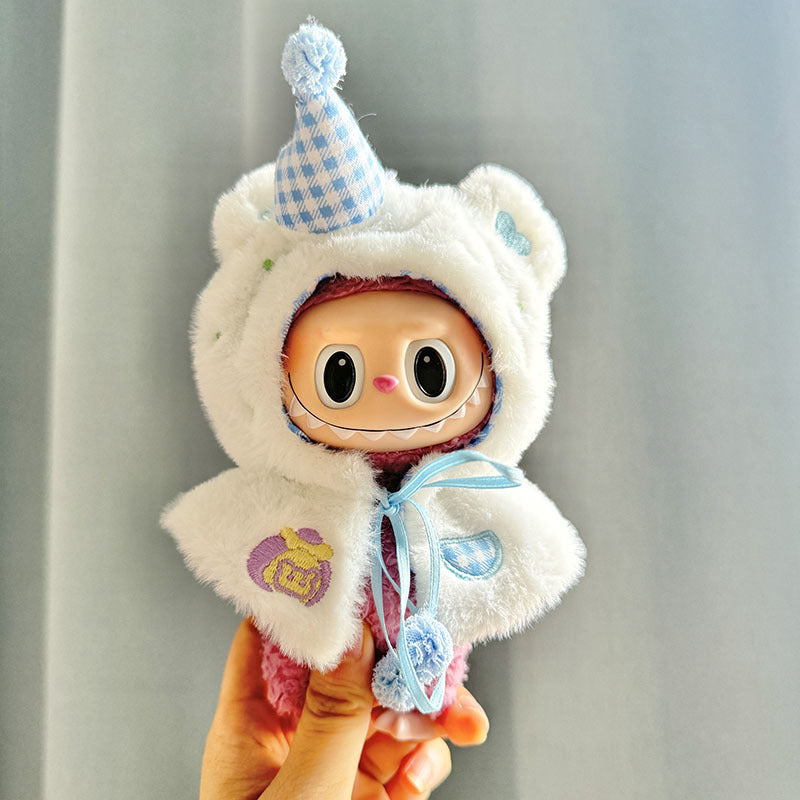 [Clothes only] 17cm Rab cloth pendant labubu keychain baby clothes couple college wind fried street sweater
