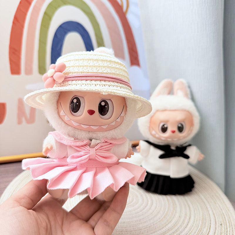 [Clothes only] First and second generation keychain Labubu clothes pendant Labubu baby clothes Frost Star skirt set