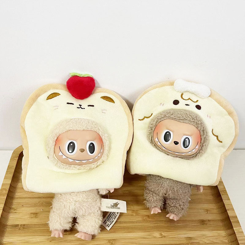[Clothes only] 17cm pendant rabub clothes creative toast bagel abubu doll clothes cute and cute