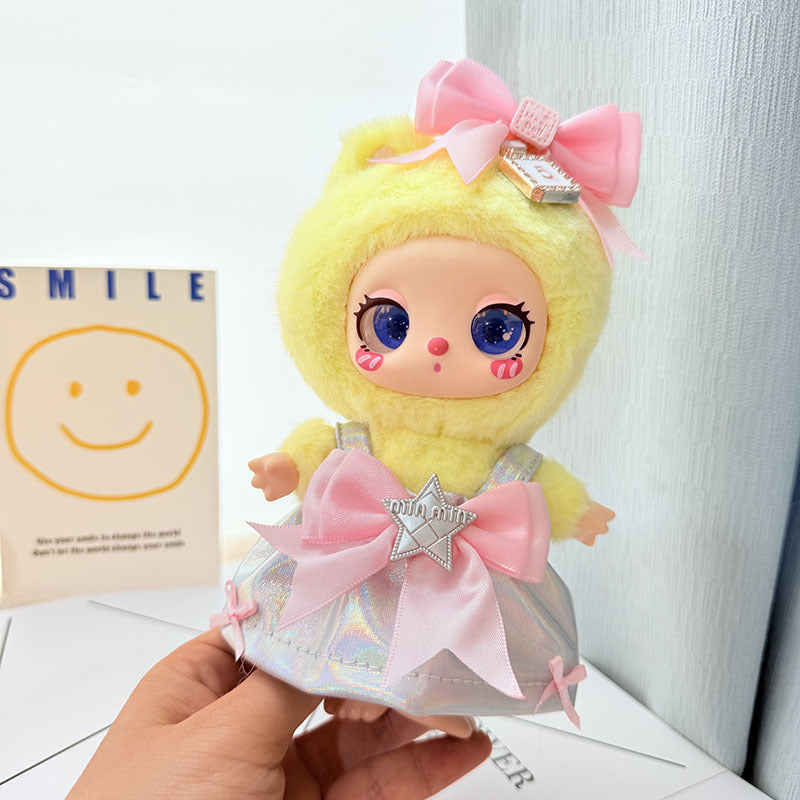 [Clothes only] First and second generation keychain Labubu clothes pendant Labubu baby clothes laser skirt set lulu pig