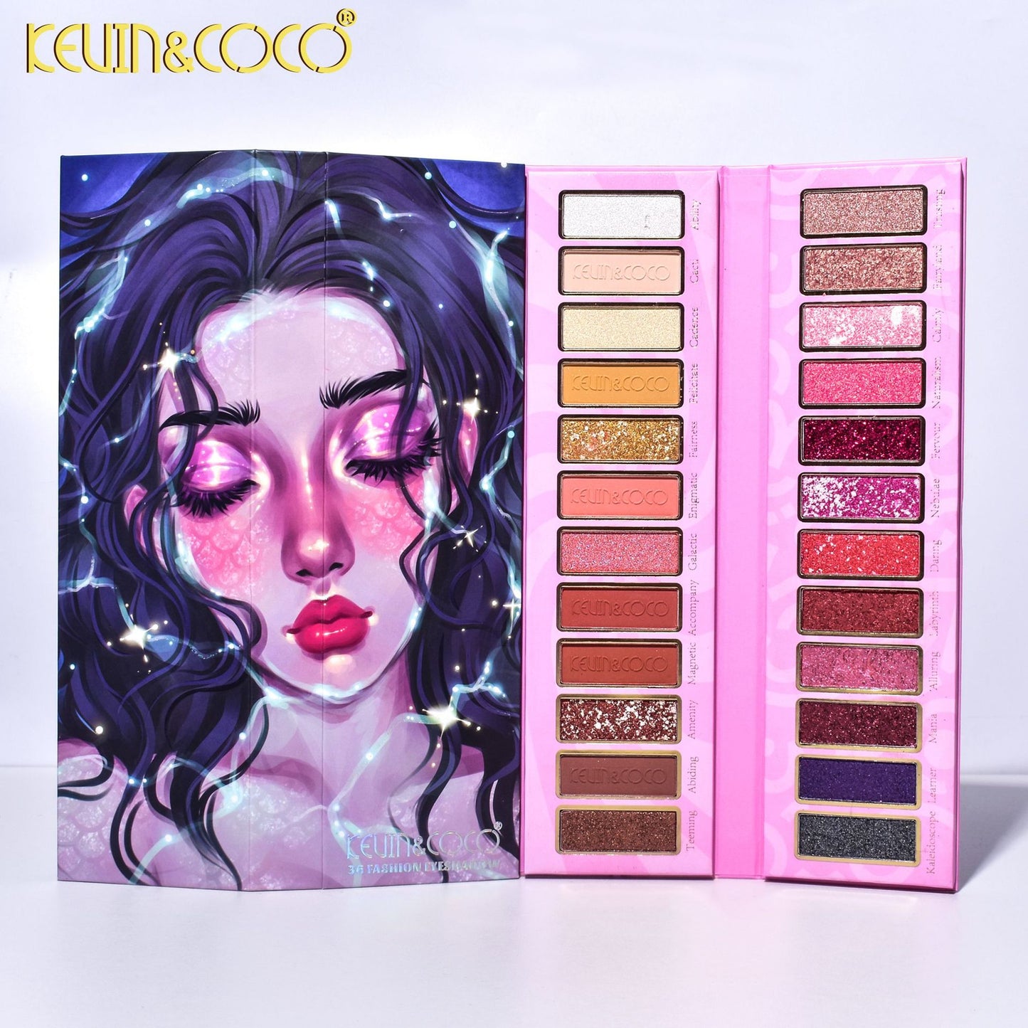 KEVIN & COCO36 Color Mysterious Overlord Eyeshadow Sweatproof Waterproof Eyeshadow Disc