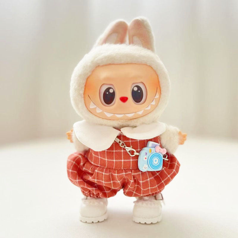 First and second generation Labubu clothes pendant Labubu sitting baby clothes summer skirt jumpsuit cute and cute