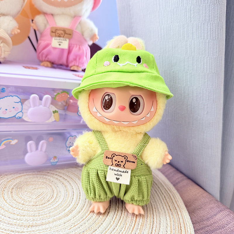 [Clothes only] First and second generation keychain Labubu clothes pendant Labubu baby clothes, daisy blooming straw hat set.