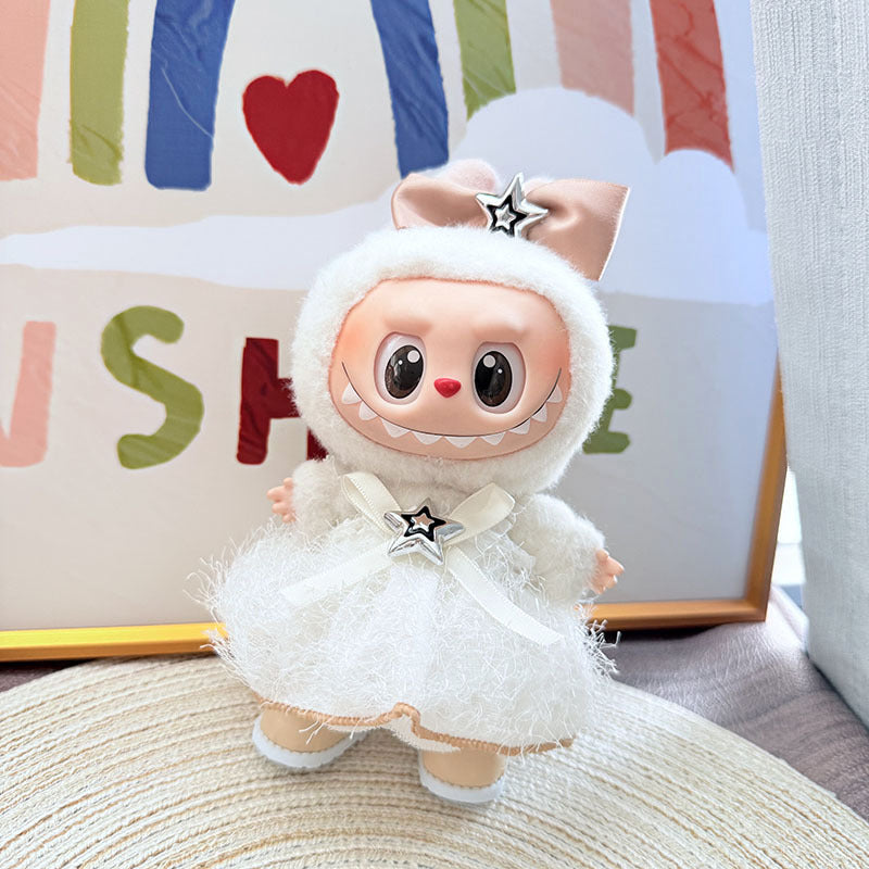 [Clothes only] First and second generation keychain Labubu clothes pendant Labubu baby clothes Frost Star skirt set