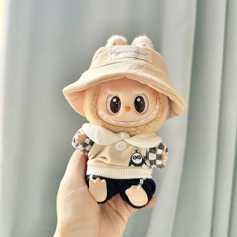 [Clothes only] First and second generation keychain Labubu clothes pendant Labubu small black egg set is cute and cute.