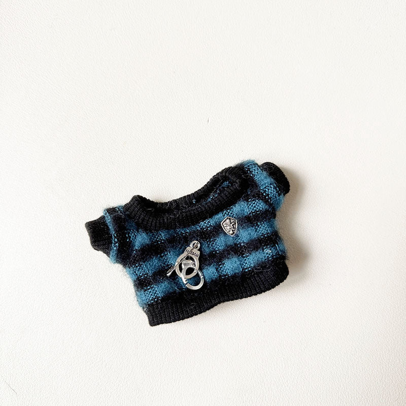 [Clothes only] First and second generation Labubu clothes pendant Labubu sitting party baby clothes handcuffs striped clothes suit