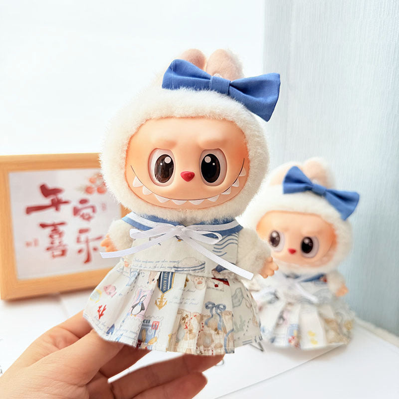 [Clothes only] First and second generation keychain Labubu clothes pendant Labubu baby clothes friendship powder overalls pants cover