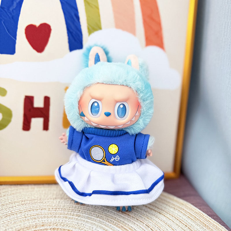 [Clothes only] One, two and three generations Labubu clothes pendant Labubu sitting baby clothes tennis sports suit cute