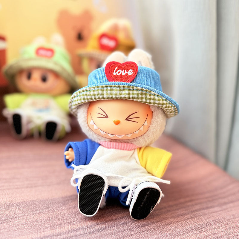 [Clothes only] First and second generation keychain Labubu clothes pendant Labubu pendant summer short-sleeved pants set