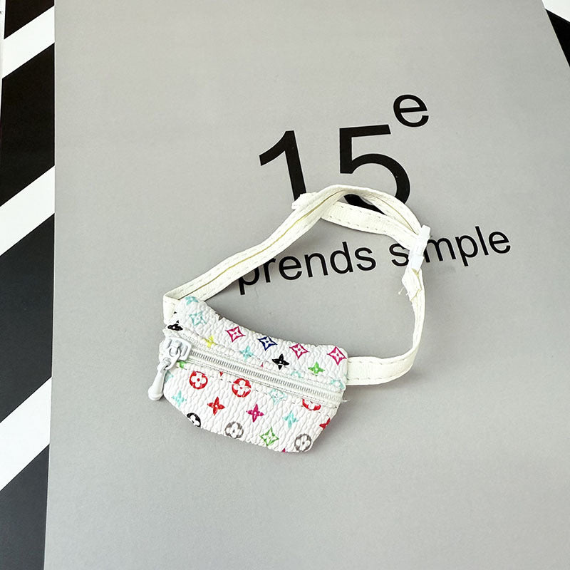Clothes only] First and second generation Labubu clothes pendant Labubu sitting baby clothes leather clothes urban letter overalls