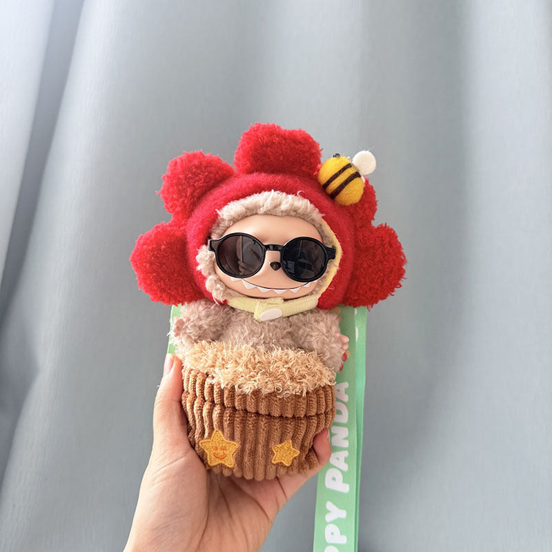 Baby clothes 17cm pendant blind box Labubu clothes Labubu doll for corn potted plant takeout bag cute and cute