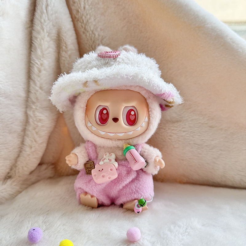 [Clothes only] First and second generation keychain Labubu clothes pendant Labubu sitting party bottle overalls