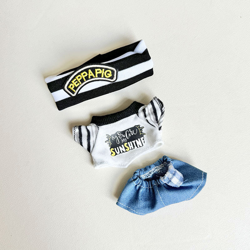 [Clothes only] First and second generation keychain Labubu clothes pendant Labubu baby clothes irregular trend shirt set