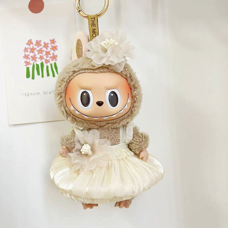 [Clothes only] 15cm pendant Labubu cloth for the New Year's set labubu keychain doll clothes cute