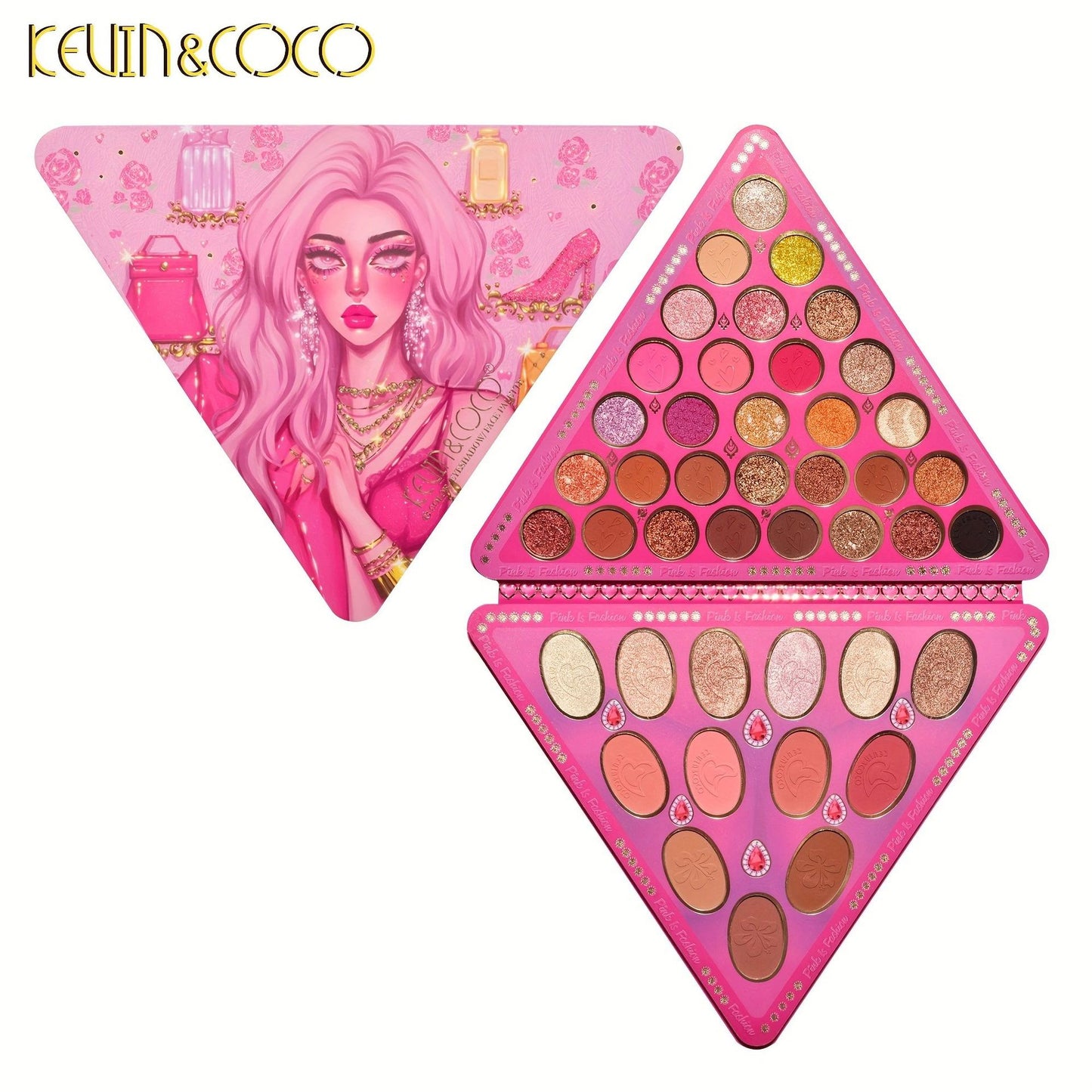 KEVIN & COCO43 color V-shaped eyeshadow disc naturally looks good overseas hot-selling models