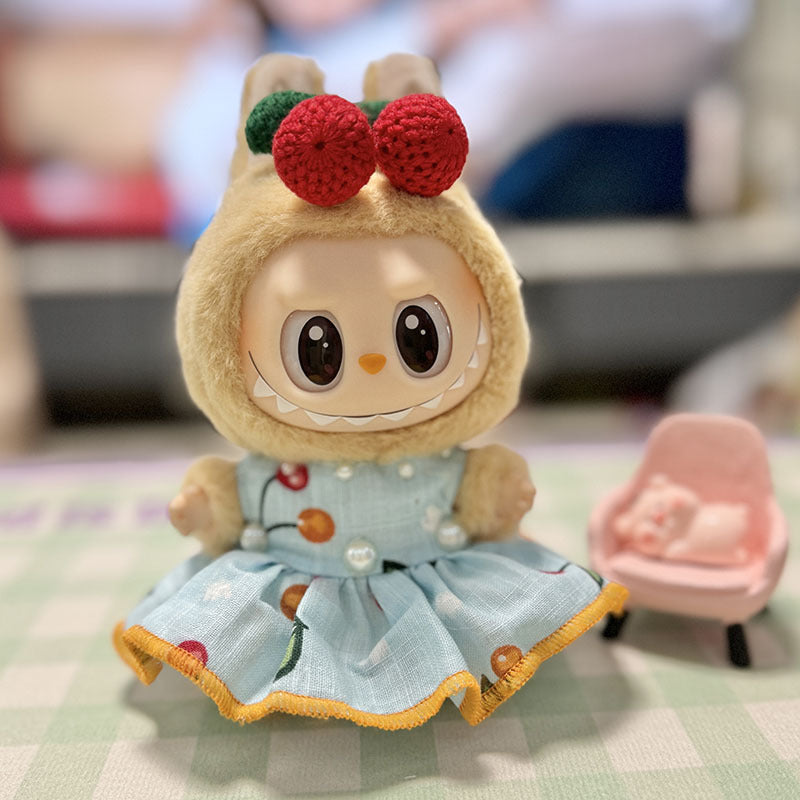 [Clothes only] First/second generation pendant Labubu clothes Rabub sitting party baby clothes colorful yarn sequined skirt cute