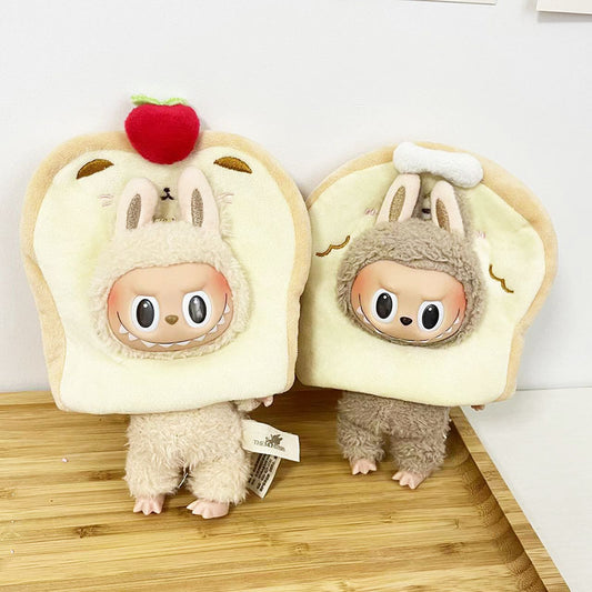 [Clothes only] 17cm pendant rabub clothes creative toast bagel abubu doll clothes cute and cute