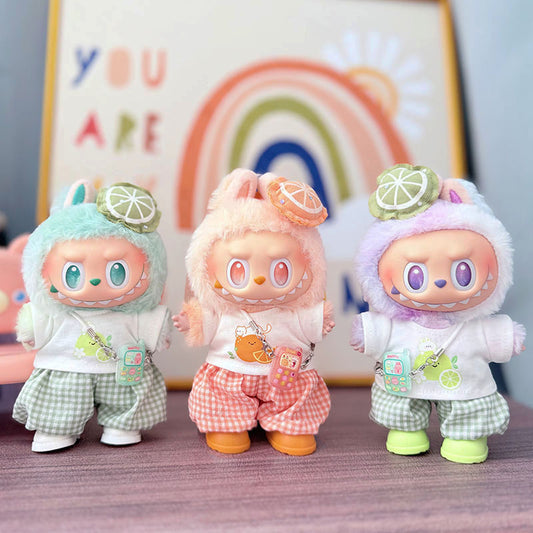 [Clothes only] First and second generation Labubu clothes pendant Labubu cloth sitting baby clothes lemon rabbit cute meow clothes cute