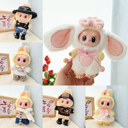 Clothes only] blind box Labubu clothes pendant Labubu baby clothes chess adventure queen casual skirt cute