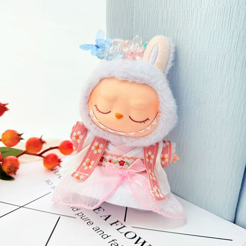 [Clothes only] The first, second and third generations of keychains, Labubu clothes pendant, Labubu baby clothes, antique Hanfu set, ancient clothing.