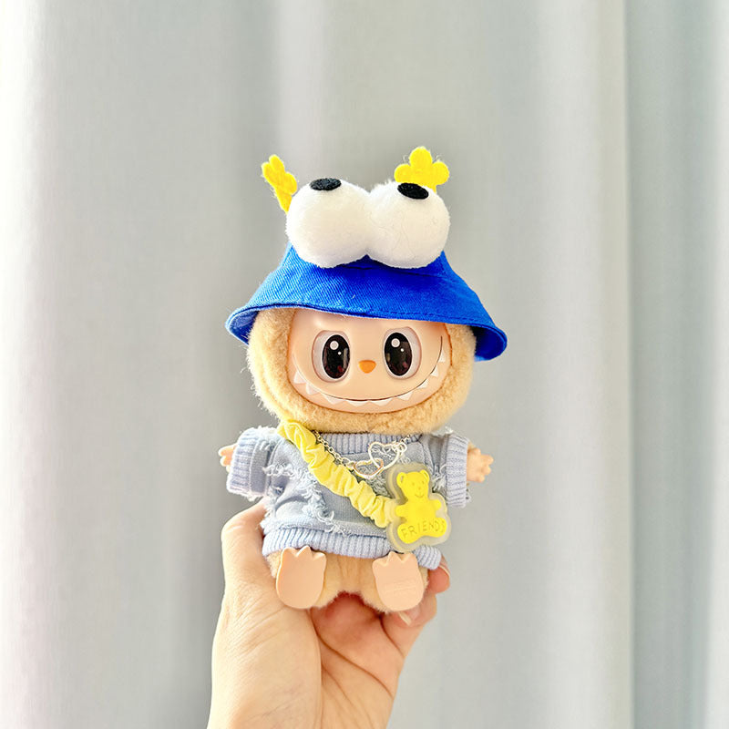 [Clothes only] First and second generation keychain Labubu clothes pendant Labubu cloth for small animal hat set cute