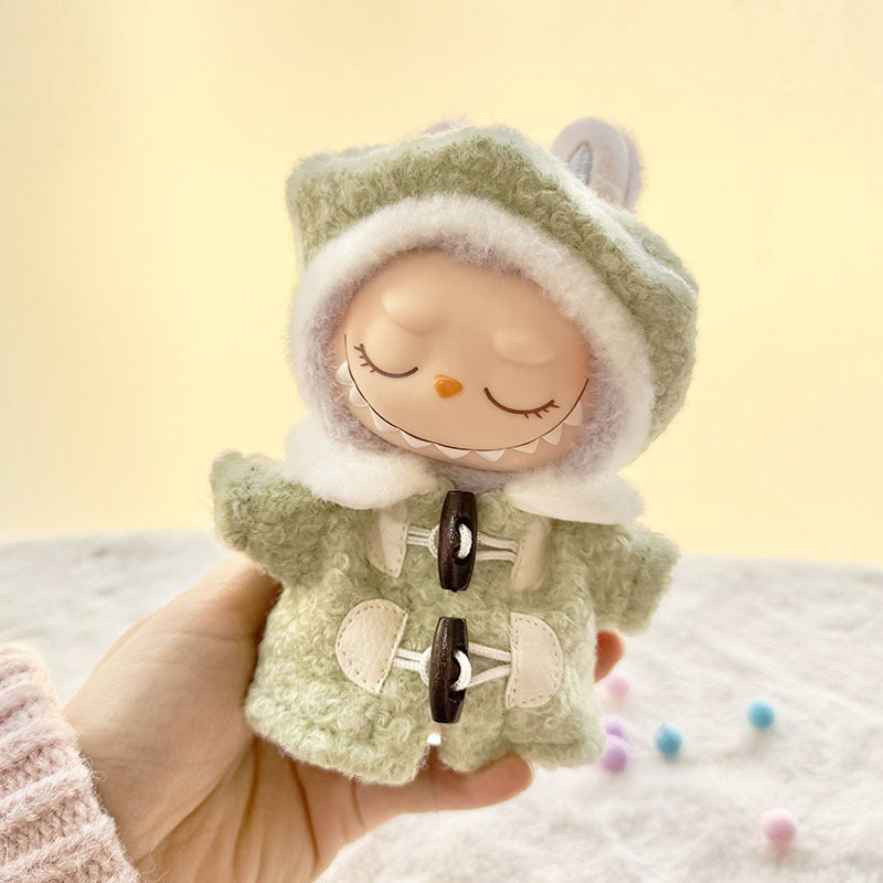 [Clothes only] First and second generation keychain Labubu clothes pendant Labubu sitting team hexagonal beret coat