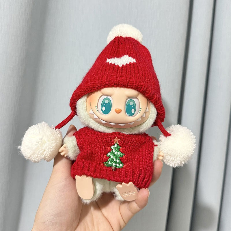 [Clothes only] First and second generation keychain Labubu clothes pendant Labubu cloth for the New Year Christmas set collection