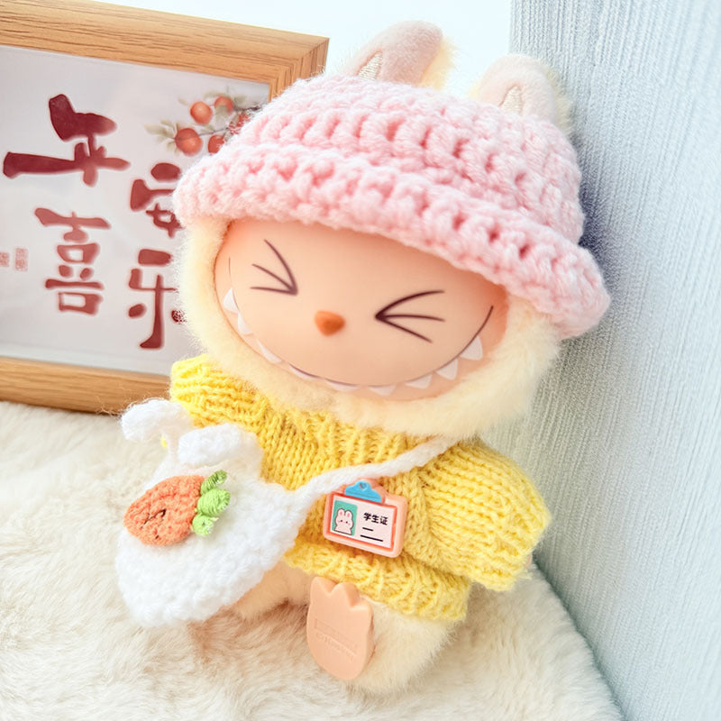 [Clothes only] First and second generation keychain Labubu clothes pendant Labubu handmade sweater Japanese three-piece set cute