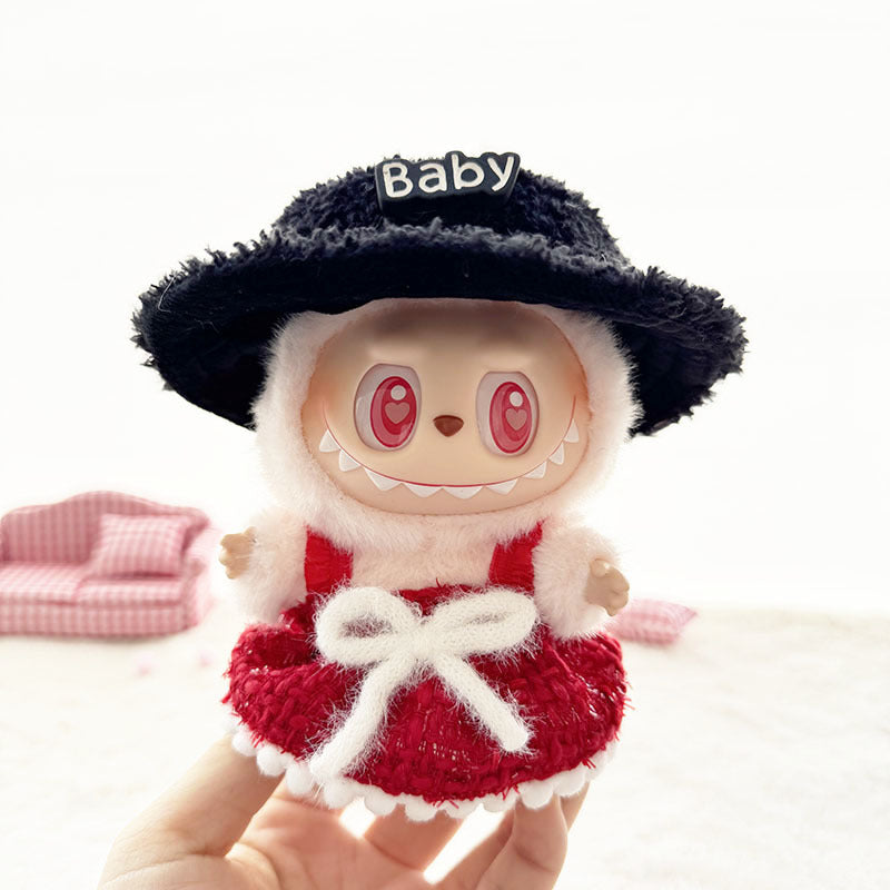 [Clothes only] First and second-generation Labubu clothes pendant Labubu sitting party baby clothes fragrant skirt set cute