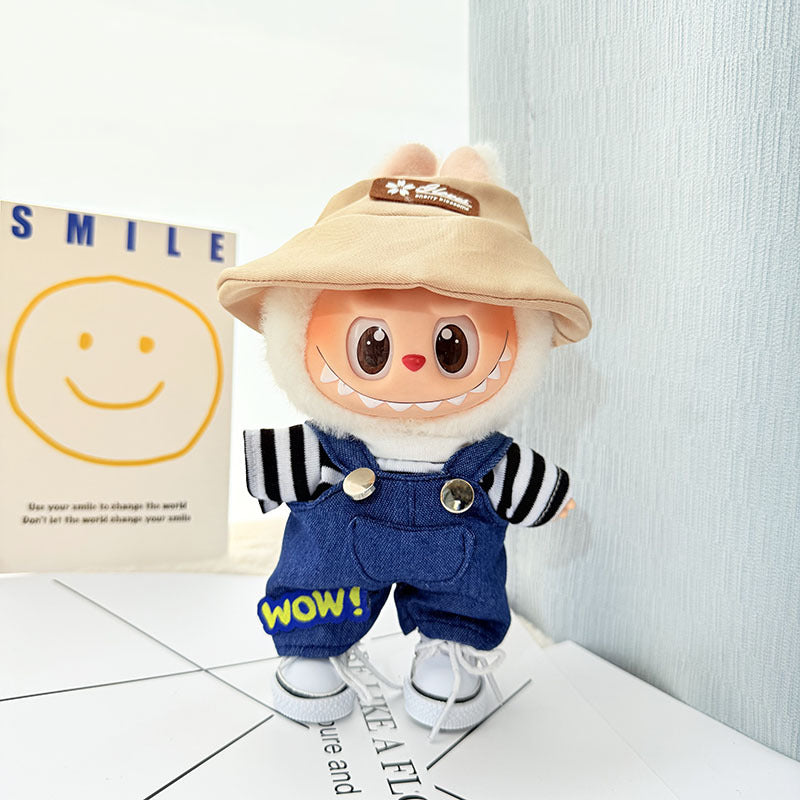 [Clothes only] First/second generation Labubu clothes pendant Labubu sitting party baby clothes pendant strawberry bear cute
