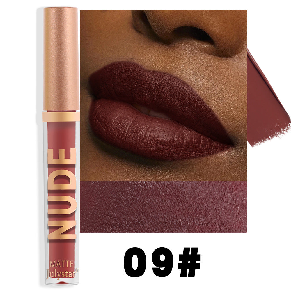 Makeup lasting non-fading non-stick cup lip glaze European and American velvet matte lipstick lip glaze