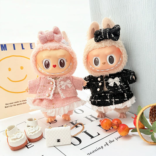 [Clothes only] 17cm Labubuwa clothes LABUBU blind box sitting party one, two, three generations of Xiaoxiangfeng skirts